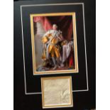 King George III signed presentation