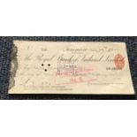 Patrick Pearse signed cheque (1879-1916) Irish Nationalist & Political Activist