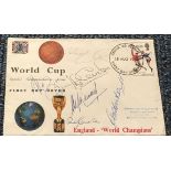 World Cup 1966 FDC signed by Alan Ball, Alf Ramsey, Bobby Charlton, Gordon Banks