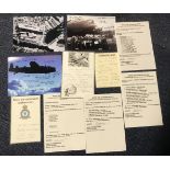 WW2 multiple signed photo and bookplate collection. Three 8 x 6 inch bomber photos signed by 15