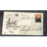 Steptoe and Son actors Wilfred Brambell and Harry H Corbett signed 1967 Christmas FDC