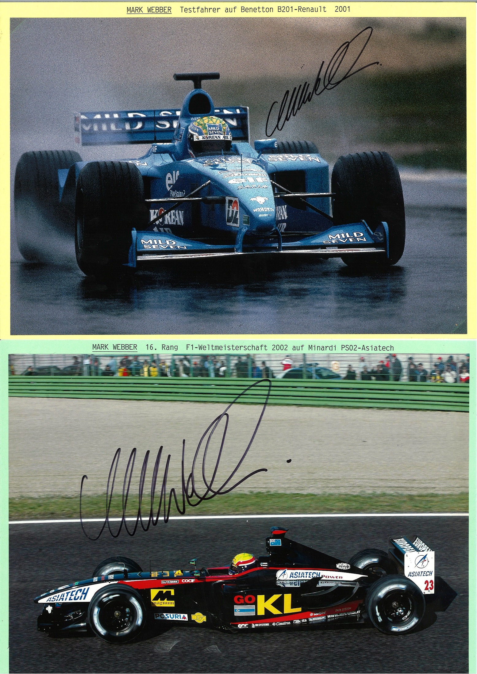 Mark Webber Motor Racing signed photo collection - Image 5 of 5