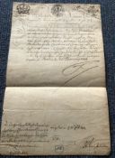 Frederick II: King of Prussia, Known as Frederick the Great signed 1752 document
