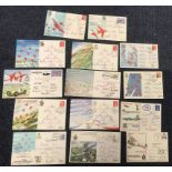 Red Arrows collection of 14 team signed covers. Comprehensive collection of RAF flown covers