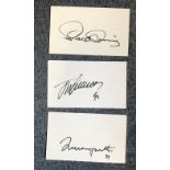 Opera The three tenors signed on individual white cards