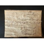 King William VI hand written and signed note by the future King Hanover 18th April 1819