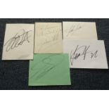 Motor racing World Champions signed collection signed cards inc Graham Hill, John Surtees