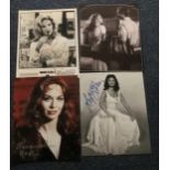 TV/ Film actresses signed collection. Four10 x 8 inch photos, includes Sophia Loren, Kim Basinger