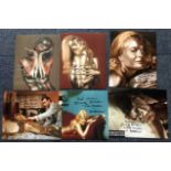 James Bond Goldfinger collection of six 10 x 8 inch photos, signed by Shirley Eaton