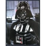 Star Wars Dave Prowse and James Earl Jones signed 16 x 12 inch colour Darth Vader photo.