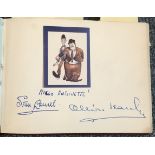 Laurel and Hardy signed autograph album page