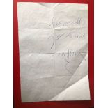 Reggie Kray Hand Written Two sided letter