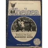 Man Utd legends multiple signed Football Chelsea 1971 programme v Man United.
