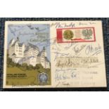 Colditz Castle WW2 rare multiple signed cover. Escape from Colditz Castle signed by 27 POWS