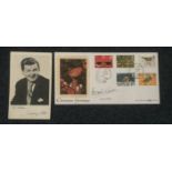 Comic legends Benny Hill signed 6 x 4 inch b/w photo and Norman Wisdom signed FDC.