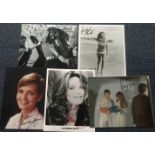 TV/ Film actresses signed collection. Five 10 x 8 inch photos, includes Jacqueline Bissett