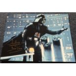 Dave Prowse signed 16 x 12 inch colour photo as Darth Vader in Star Wars, a classic image.