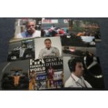 Formula One Motor racing signed collection. Nine 12 x 8 inch colour photos inc. Daniel Ricardo