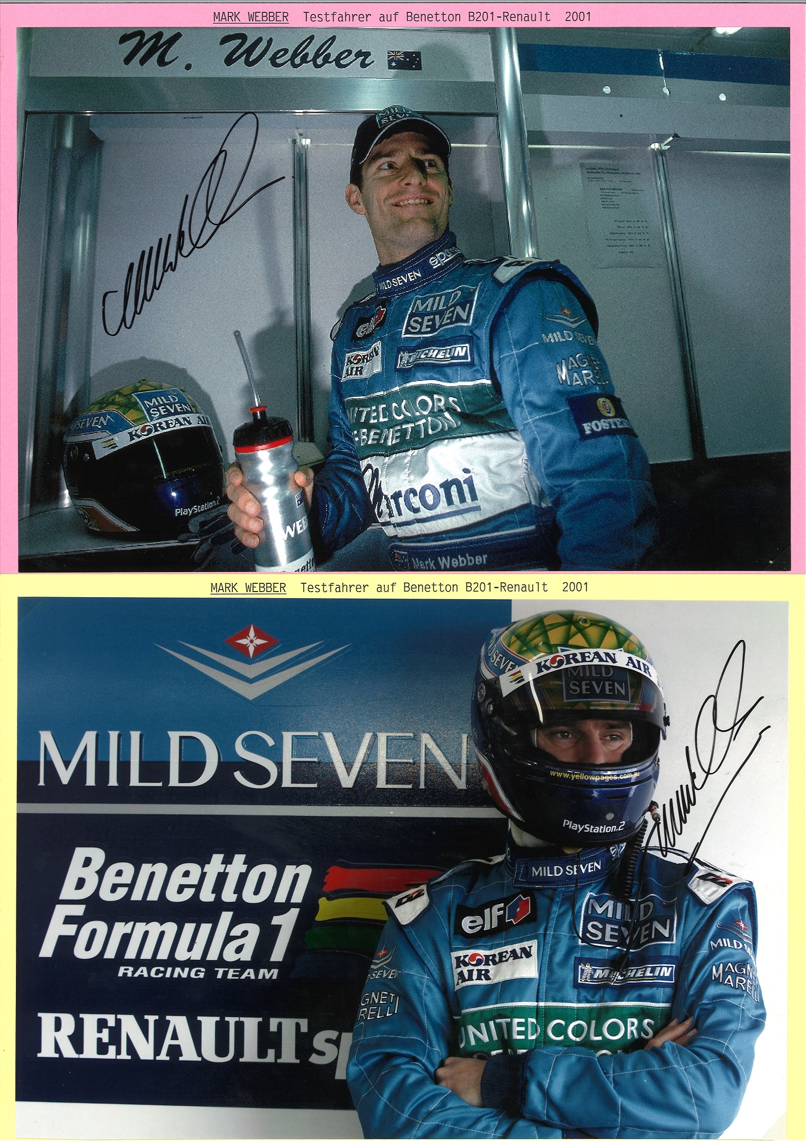 Mark Webber Motor Racing signed photo collection - Image 3 of 5