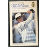 Golf multiple signed 1986 Open Golf programme booklet inc Nick Faldo, Sandy Lyle, Henry Cotton