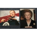 Politics Margaret Thatcher and Jimmy Carter signed 12 x 8 colour portrait photos