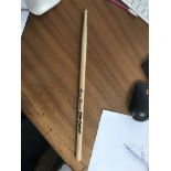 Music Brian Bennett The Shadows drummer signed drumstick.