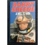 Barry Sheene signed hard back book A Will to Win.