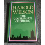 Harold Wilson signed hardback book The Governance of Britain.