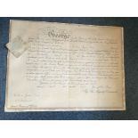 King George V signed 1915 officer promotion document.