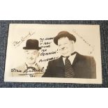 Stan Laurel signed 6 x 4 Laurel and Hardy b/w photo with nice note.