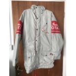 Barry Sheene personally owned Toyota GB Jacket, size 42 with two signed photos