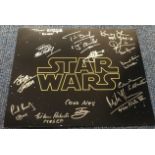 Star Wars 16x12 multi signed colour photo signed by 13 stars from the epic saga includes