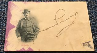 Giacomo Puccini (1858-1924), signed portrait postcard photograph.