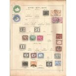 Assorted stamp collection mainly prior to 1900. 70 stamps on loose album pages. Includes Nyassa,