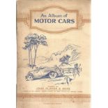 Motor cars cigarette card collection in album from John player and sons. 1937 full set of 50