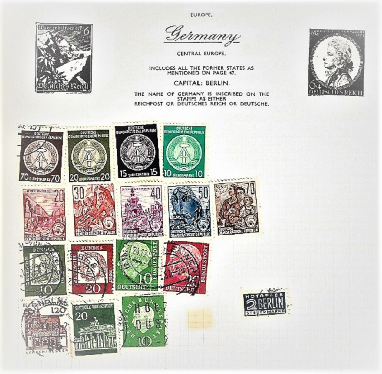 Royal mail stamp album. 58 pages, varying quantities on each page. Includes GB, Italy, Romania, - Image 3 of 3