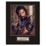 Stunning Display! Spartacus Manu Bennett hand signed professionally mounted display. This