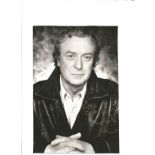 Michael Caine signed 10x8 black and white photo. English actor. Known for his distinctive Cockney