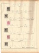 Puerto Rica stamp collection over 4 loose pages. Most prior to 1900. Good condition. We combine