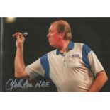 JOHN LOWE signed Darts 8x12 Photo. All autographs come with a Certificate of Authenticity. We