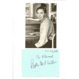Andrew Lloyd Webber signed album page, stuck below signed black and white photo. English composer