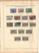 USA used stamp collection on old album page. 1893. Cat value £150. Good condition. We combine