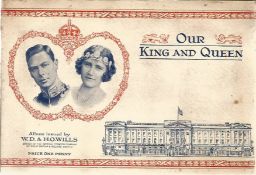 Our King and Queen cigarette card collection from WD and Ho Wills Ltd in album. 1937 full set of