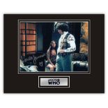 Stunning Display! Dr Who Tom Baker and Louise Jameson hand signed professionally mounted display.