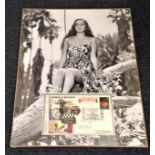 Dorothy Lamour signed Stage and Screen FDC professionally mounted within black and white photo.