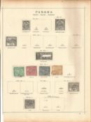 Panama stamp collection spread across 3 loose pages. Mostly prior to 1900. Good condition. We