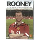 Wayne Rooney signed DVD sleeve for My First year at Manchester Utd. DVD included. All autographs