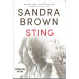 Sandra Brown signed Sting a novel hardback book. Signed on inside title page. All autographs come