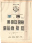 Salvador stamp collection over 9 loose pages. Most prior to 1900. Good condition. We combine postage