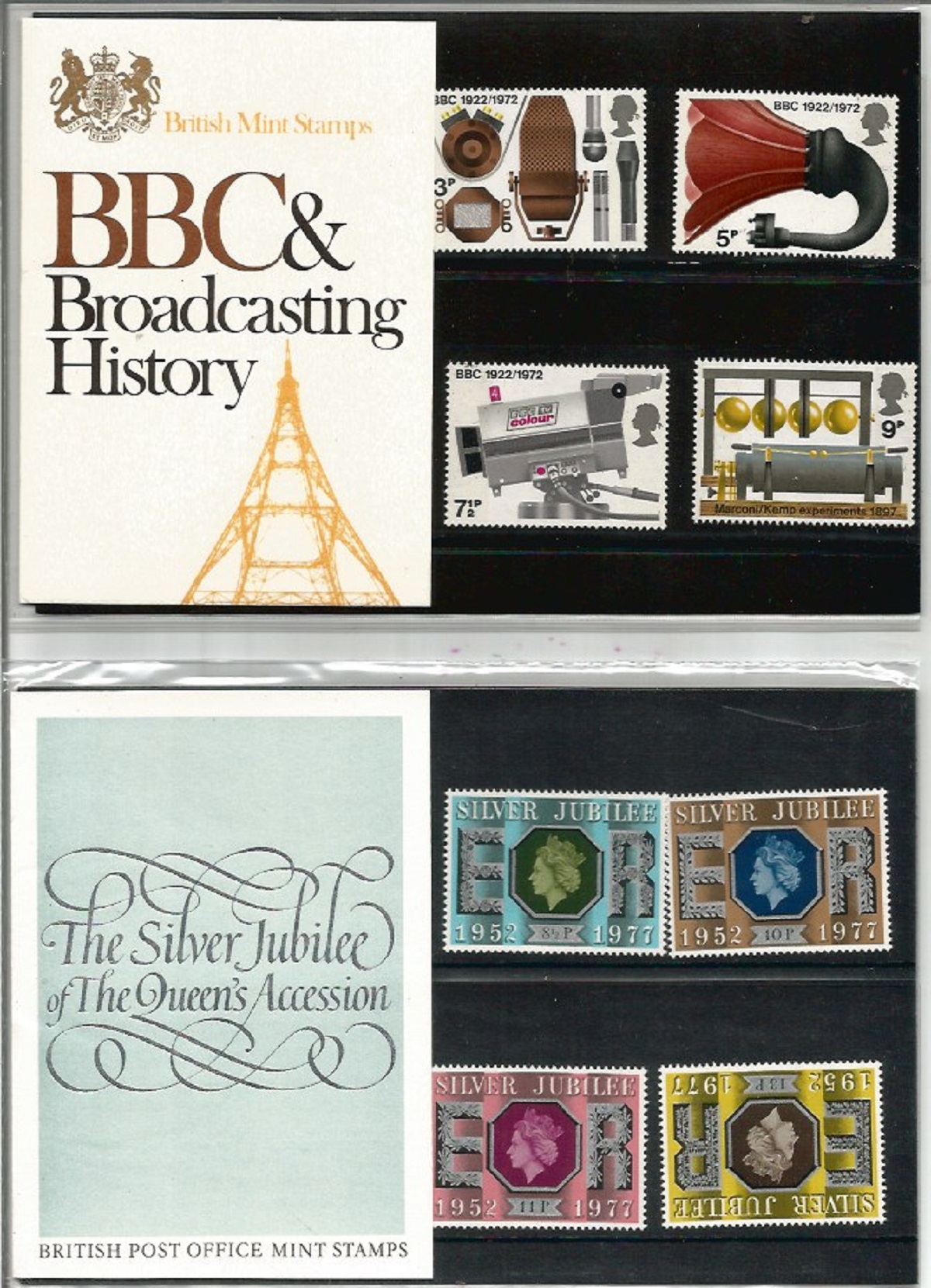GB stamp presentation packs. 4 in total 1972/1990. Good condition. We combine postage on multiple